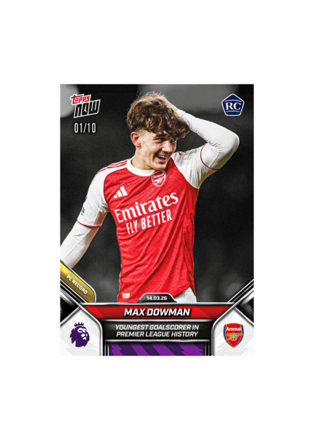 Max Dowman – Premier League Topps NOW® 2025-26 – Karta 156 /10
